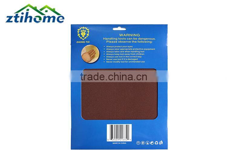 Soldier brand aluminum oxide red abrasvie sand paper