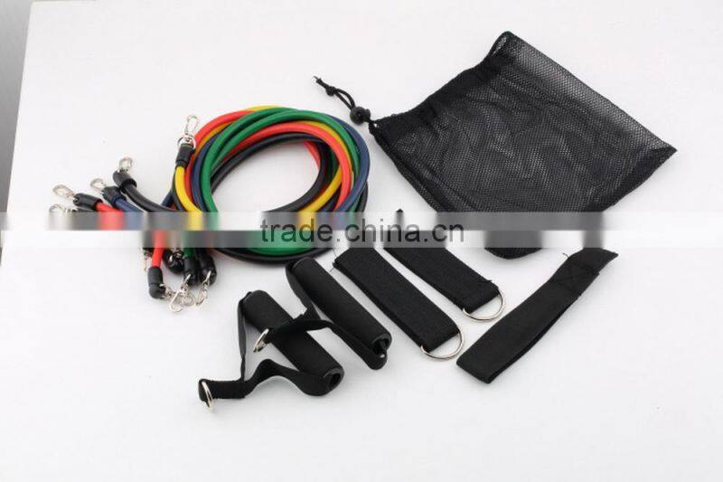 11pcs Latex Resistance Bands Tubes GYM Exercise Set Yoga Elastic Band for Yoga ABS Workout Fitness Band