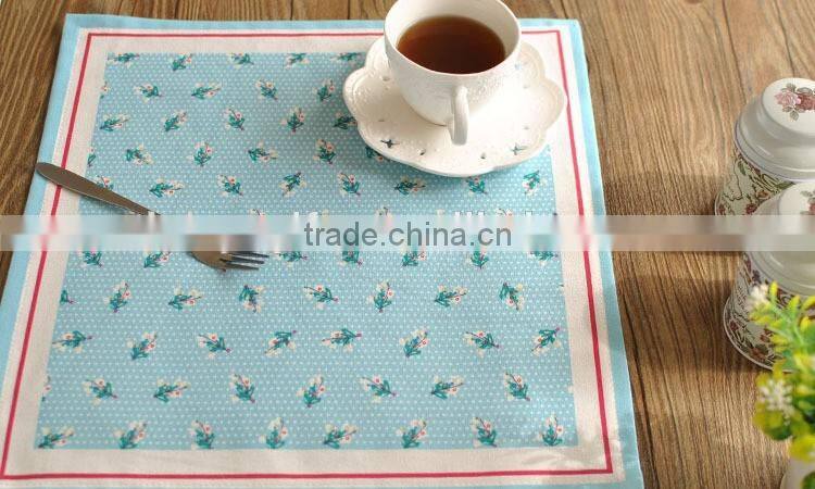 Classical European Priting Table Napkin Linen Cotton Folding Design Dinner Napkin