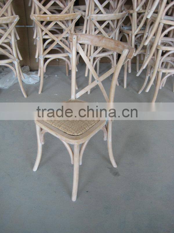 wedding banquet solid wood cross back living room chair