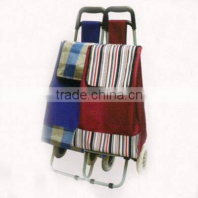 Foldable shopping trolley bag with wheels