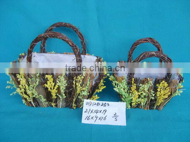 Handmade Decorative Garden Flowerpot with handle