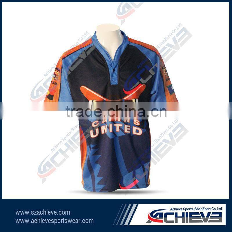 hot sell touch rugby jersey for club and school team wear