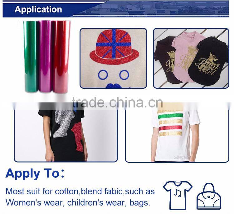 Hot selling wholesale red glitter heat transfer vinyl for tshirt