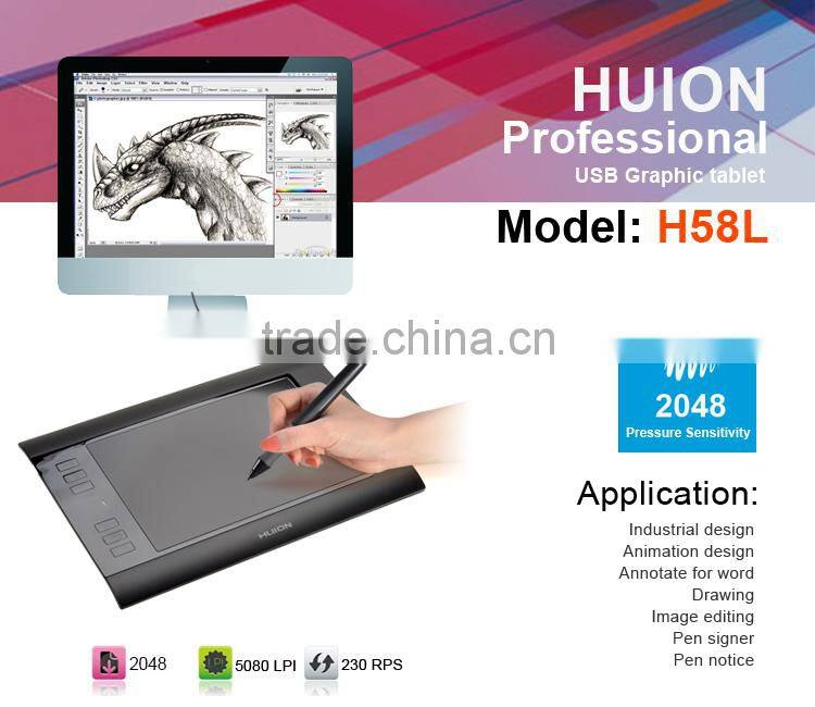 Huion H58L 8*5 inches graphic drawing tablet animation design tablet