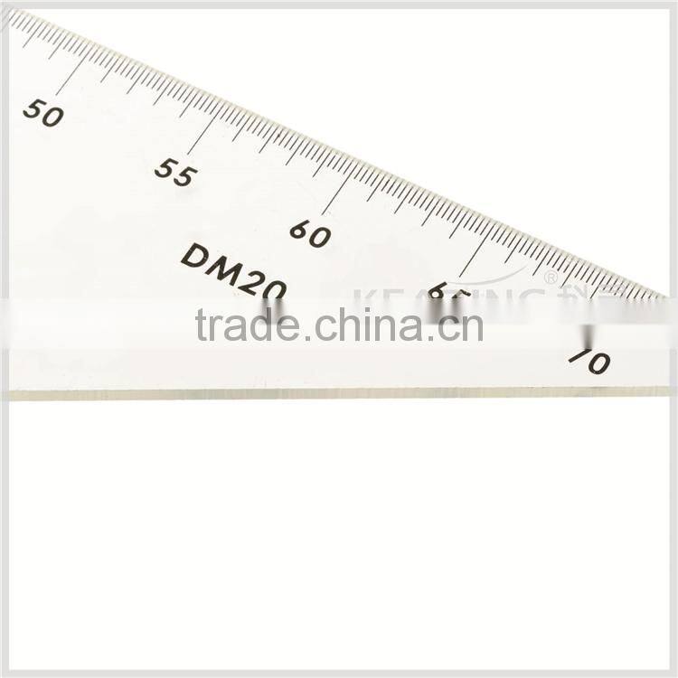 Kearing OEM plastic set square scales / sew scale ruler 1: 3,plastic transparent triangle scale ruler # DM20
