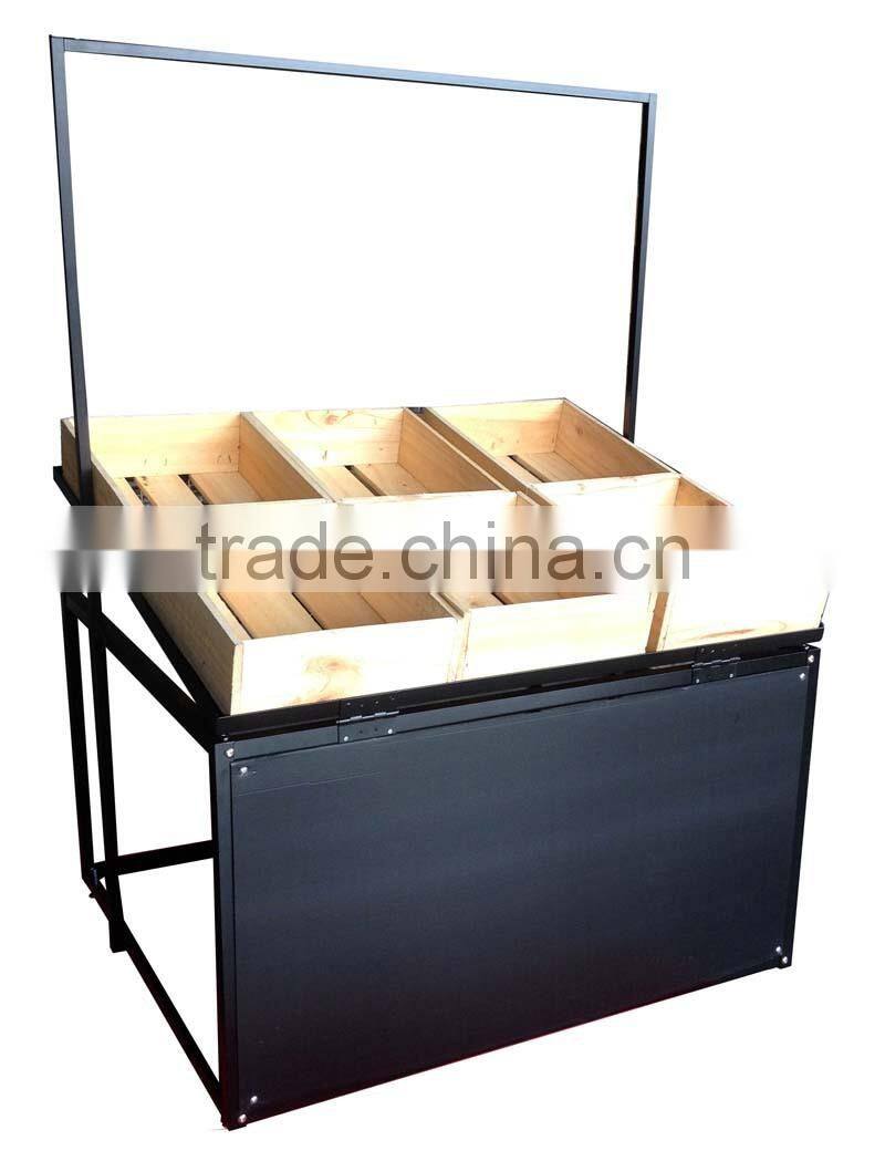 Supermarket Food Vegetable Stacking Rack Shelf