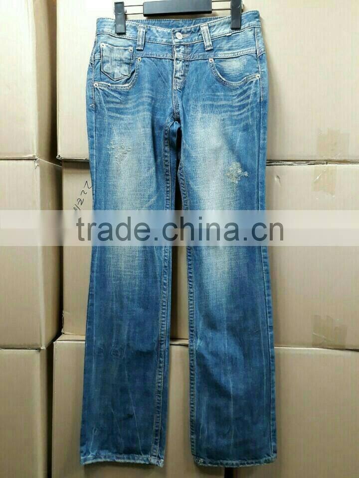 Cheap stock lot sale various Man Woman's Denim jean from Korea
