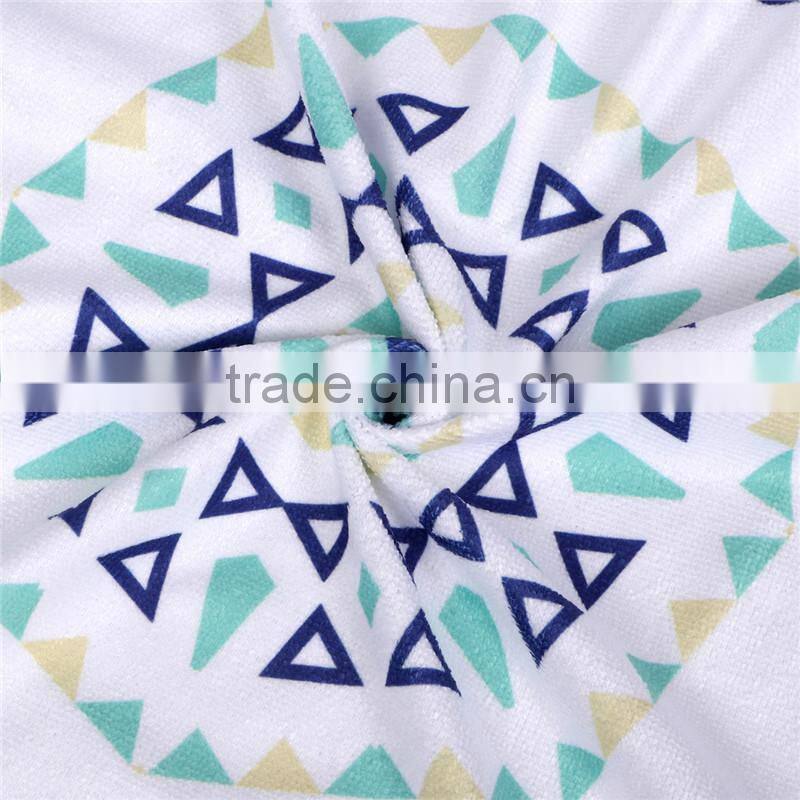 2017 Factory direct sale Latest Type Ready Stcok 100% Cotton round Beach Towel