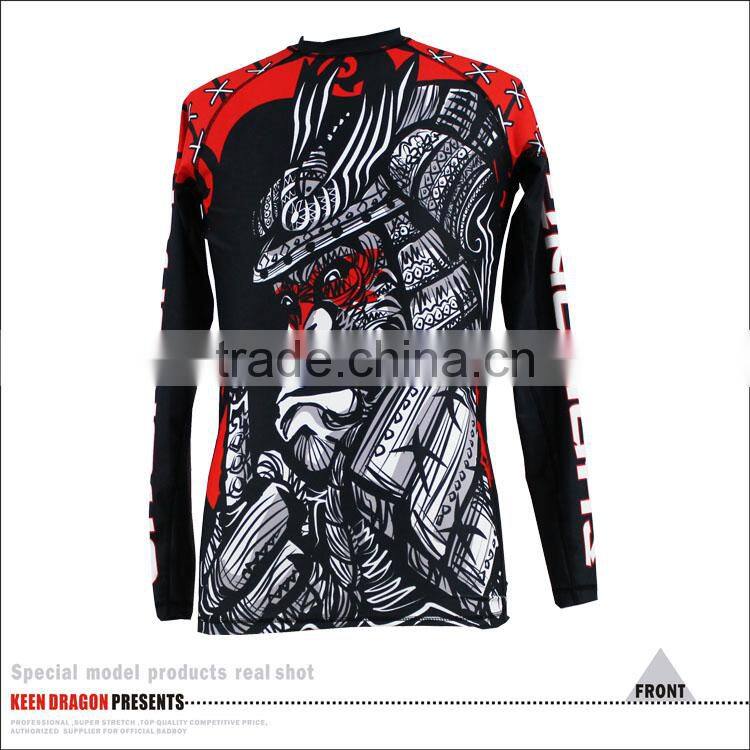 Mens Gorilla full print custom design compression shirts with long sleeves