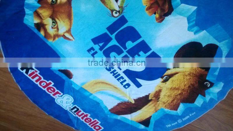 High quality printing 100% cotton towel beach round