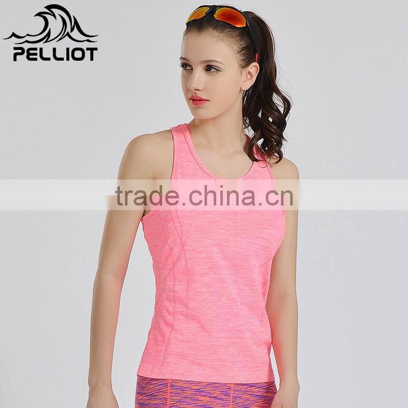 Elastic Breathable Gym Fitness Women's Yoga Shirts Sports Ladies Vest