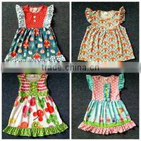 wholesale giggle moon remake girls matching icing short girls chevron Three ruffles short pants