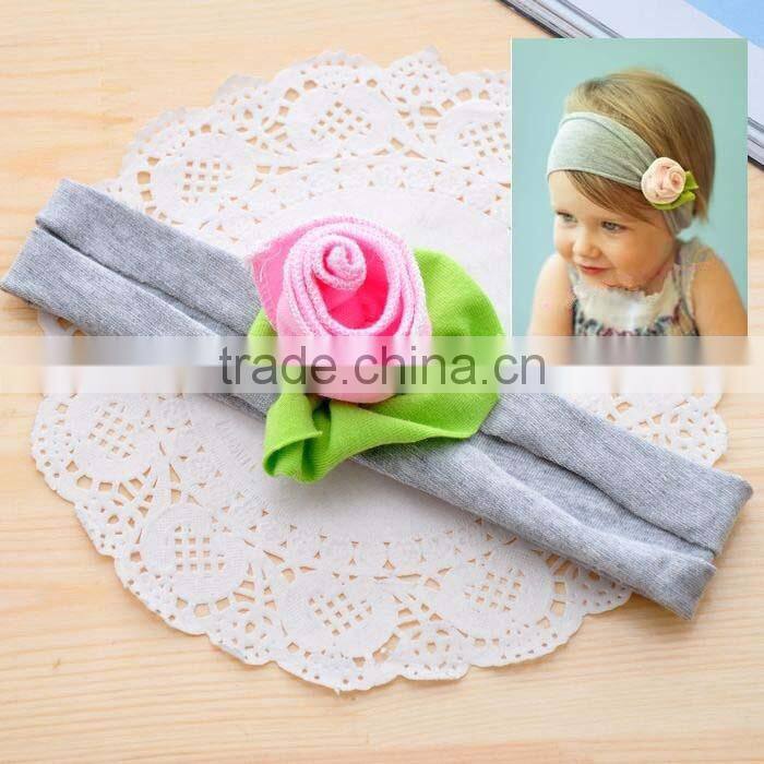 Baby soft hair band infant children tire Vintage Style Headdress head flower Girls hair accessories cotton fabric head band