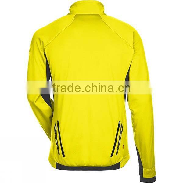 Comfortable elastic cuff softshell jacket men China bike jacket waterproof