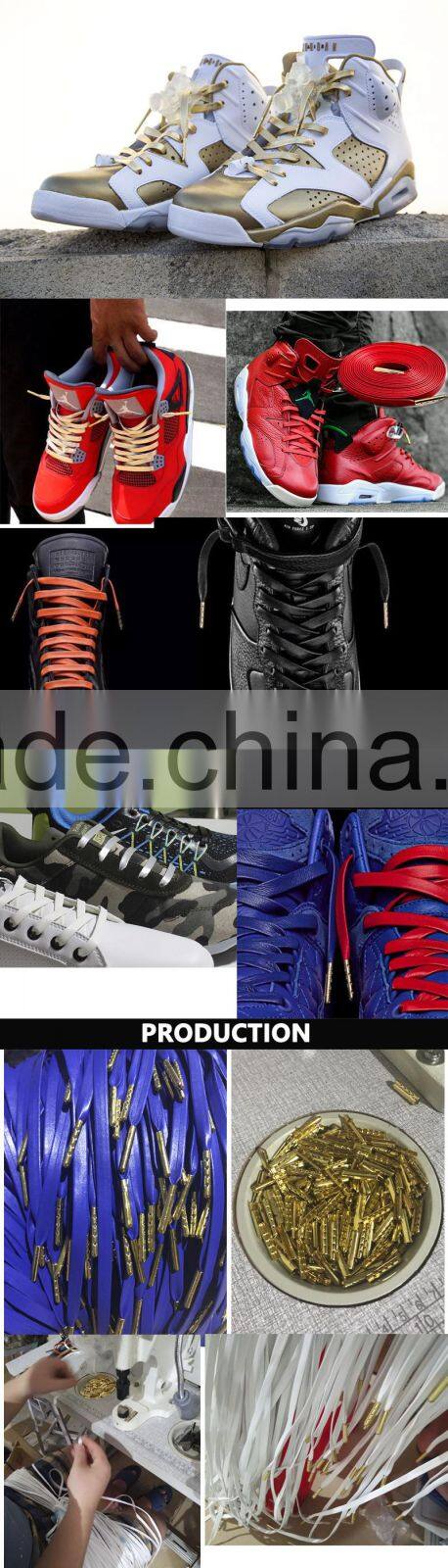 7MM Flat Dress Shoes Metal Tipped Leather Shoelaces Lace Shoe Boot Sheepskin PU Leather Laces All sizes eBay/Amazon Supplier