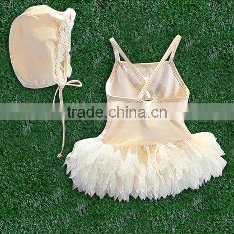 16 new children's swimsuit girls swimwear child cygnet baby ballet tutu style swimsuit