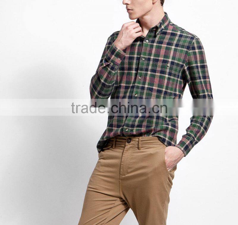 100% cotton dress shirt men causal shirt flannel shirt