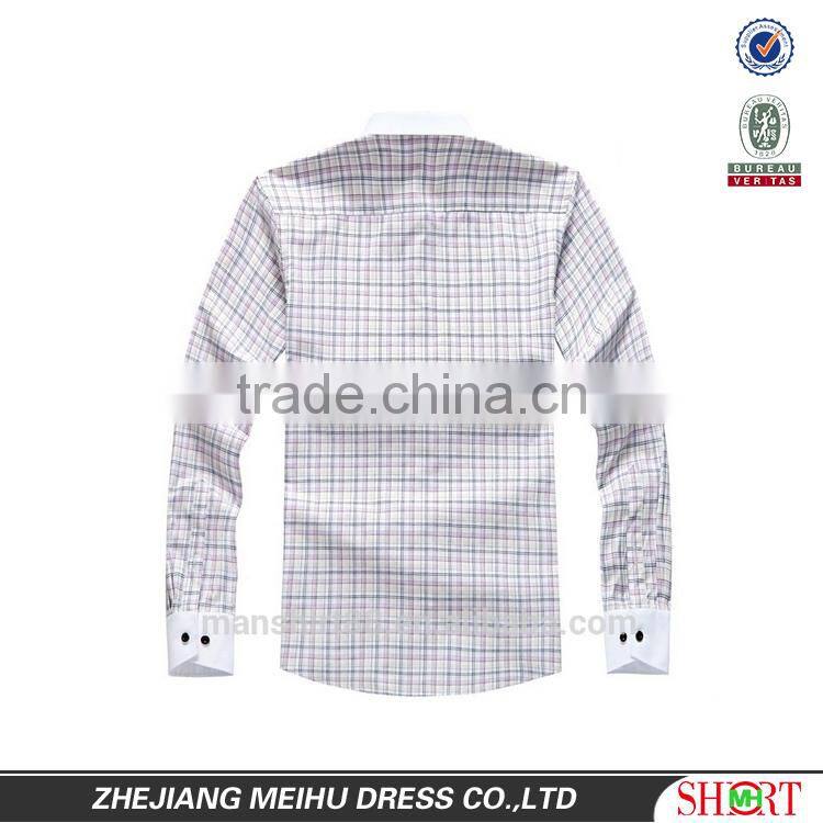 2017 hig quality non iron contrast color oxford men new model shirt