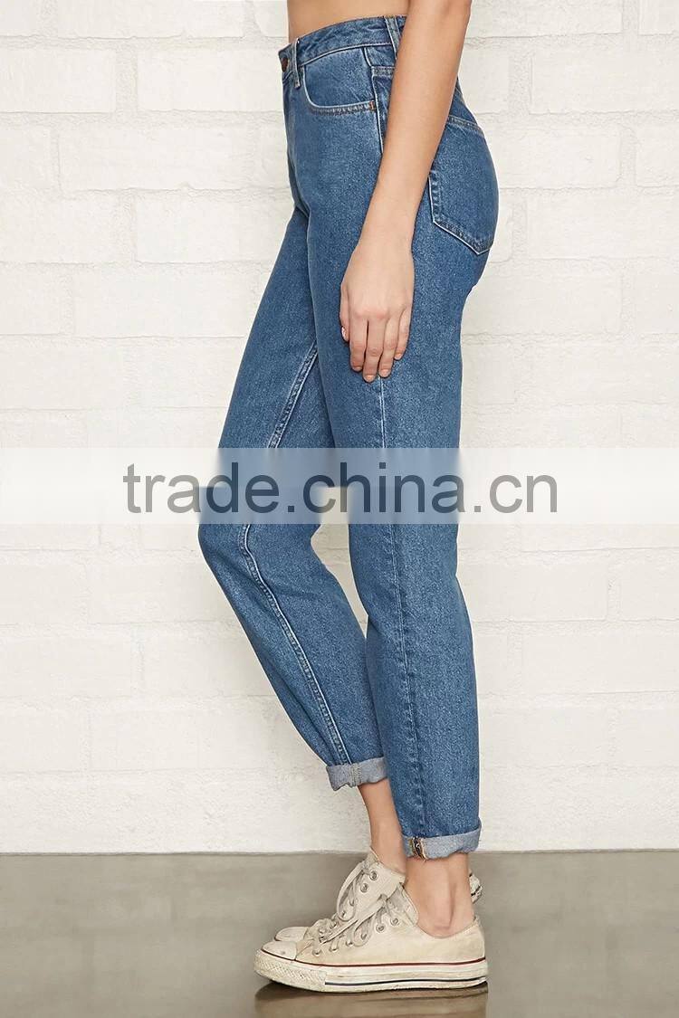 2017 Guangzhou Shandao Clothing Manufacturer Wholesale Autumn Female Latest Design Jeans Pants