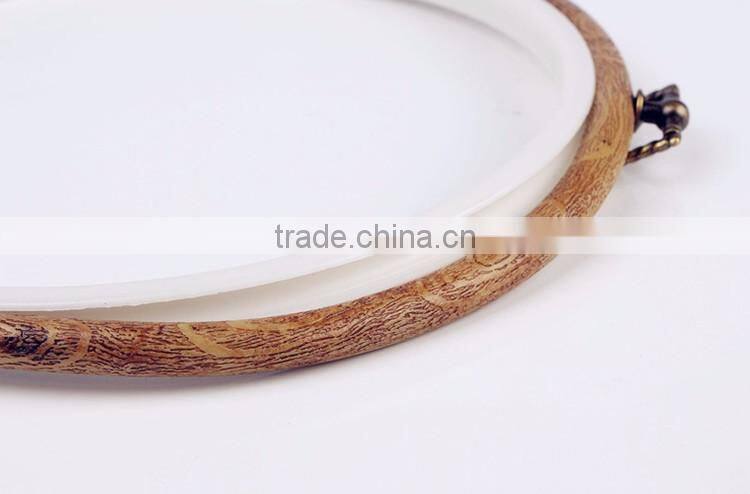 Wholesale Cross Stitch Accessory ABS Wooden Pattern Embroidery Hoops