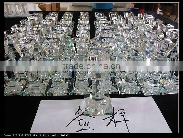 Hot sale black base Crystal candlesticks