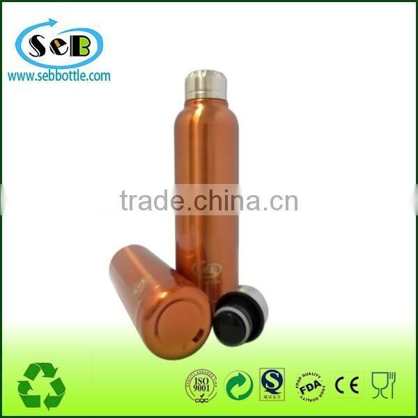 500ml/750ml Double wall vacuum insulated cola bottle shape stainless steel water bottle