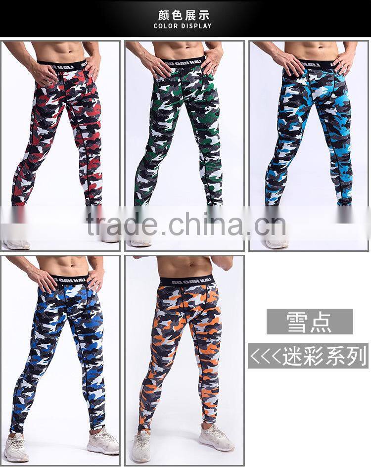 men 220g milk silk camo yoga jogging legging /jqi plus size camoflage athletic yoga pants capris trousers