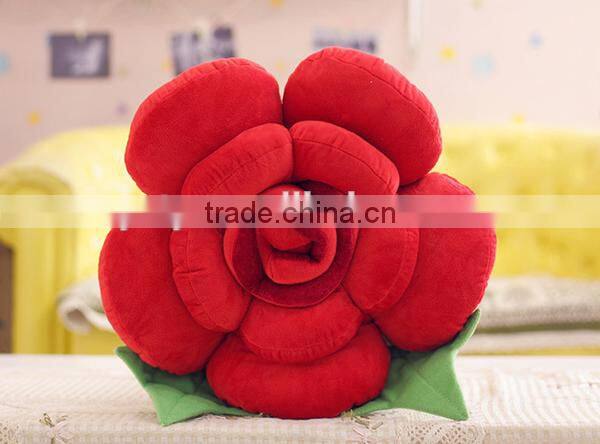 2015 new design plush flower shaped pillow