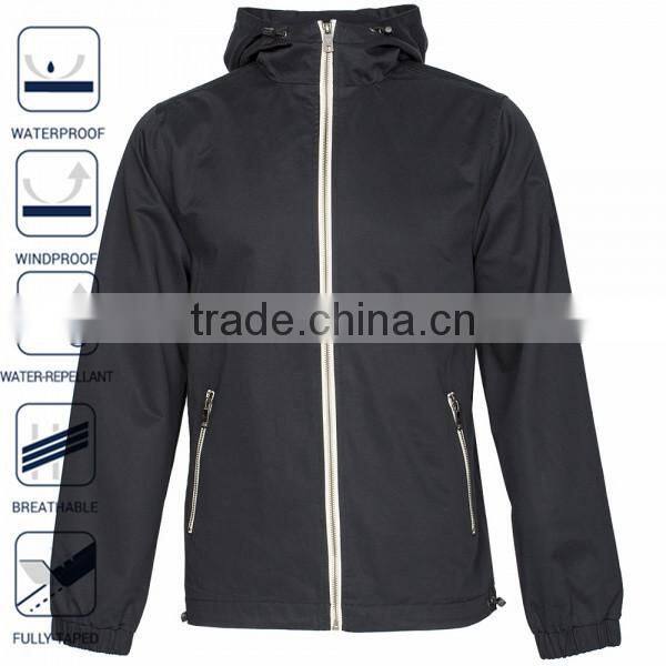 2016 Plain Foldable Womens Hooded Nylon Windbreaker