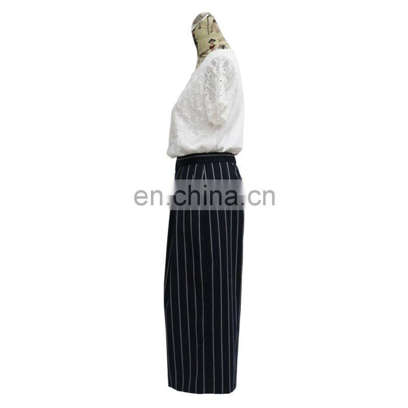 lady hot sale price fashion stripe trousers wide leg pants