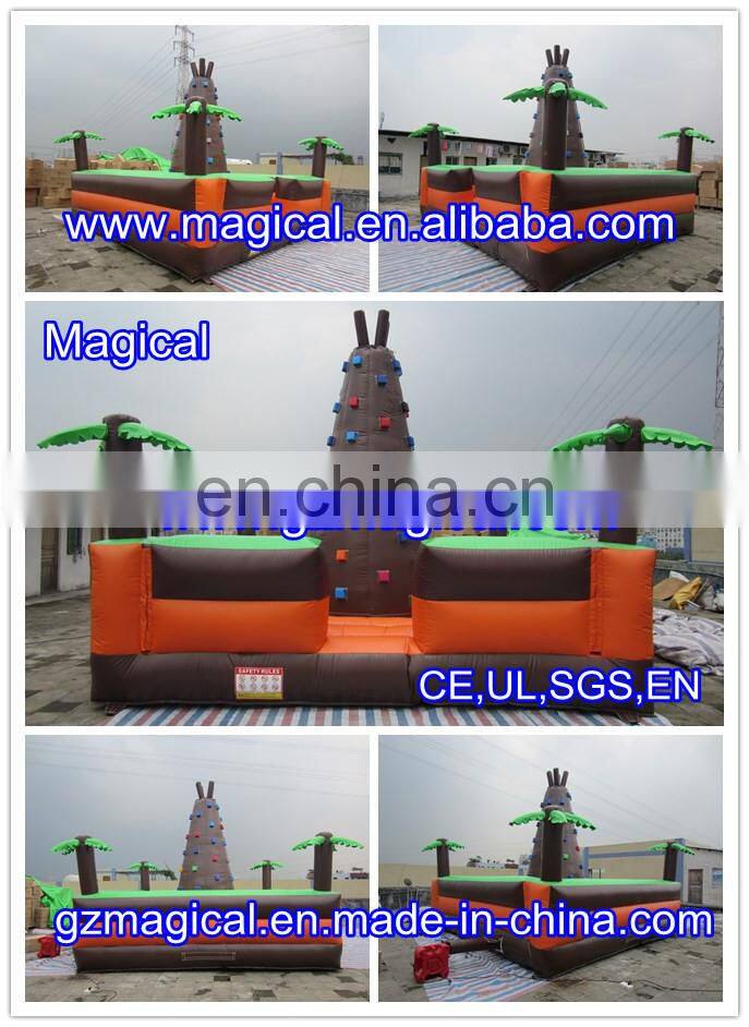 outdoor adult games high quality inflatable climbing wall