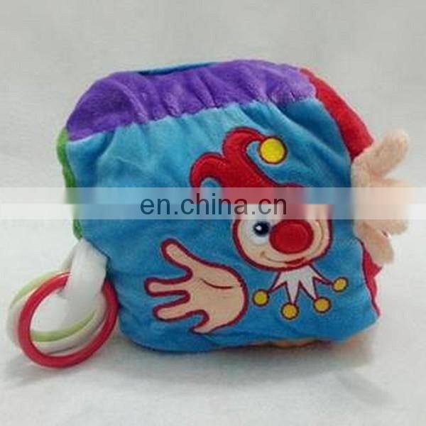 educational toys baby stuffe toys four blocks clown bell inside plush toys