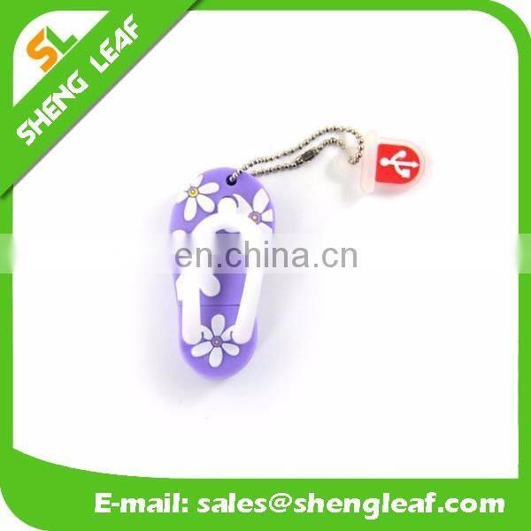 2016 promotional gifts custom Rubber slipper shaped mini cute usb