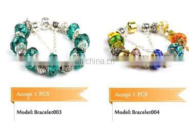 Handmade Jewelry Wholesale Blue Color Rope Silver Star Country Flags Bracelet