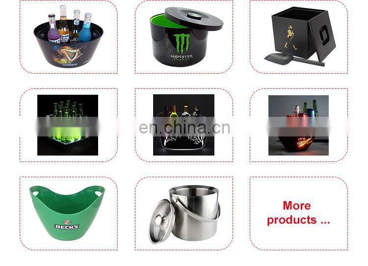Wholesale cheap large metal ice bucket with bottle opener