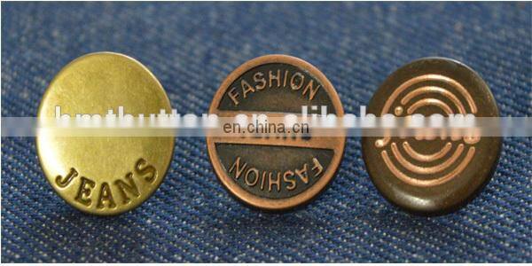 fashion stainless steel jeans button