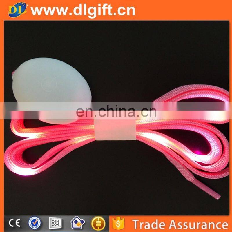 2017 new lights flashing luminous glow in the dark platube shoelaces light up shoe lace led shoelace