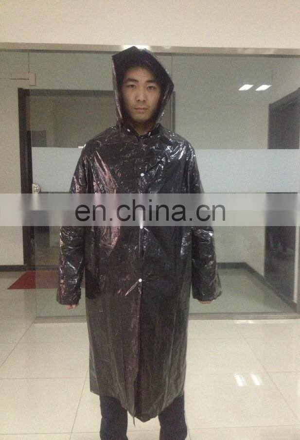PROMOTIONAL PLASTIC RAINCOAT WITH SLEEVES DISPOSABLE RAINCOAT