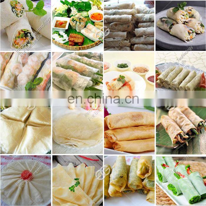 Professional Automatic Crepe Injera Skin Sheet Pastry Wrapper Making Maker Spring Roll Machine