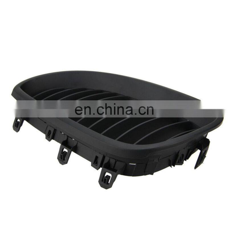 1 Pair Matte Black Single Slat Line Front Grille Kidney grill for BMW 5 Series E60 E61 2004-2009