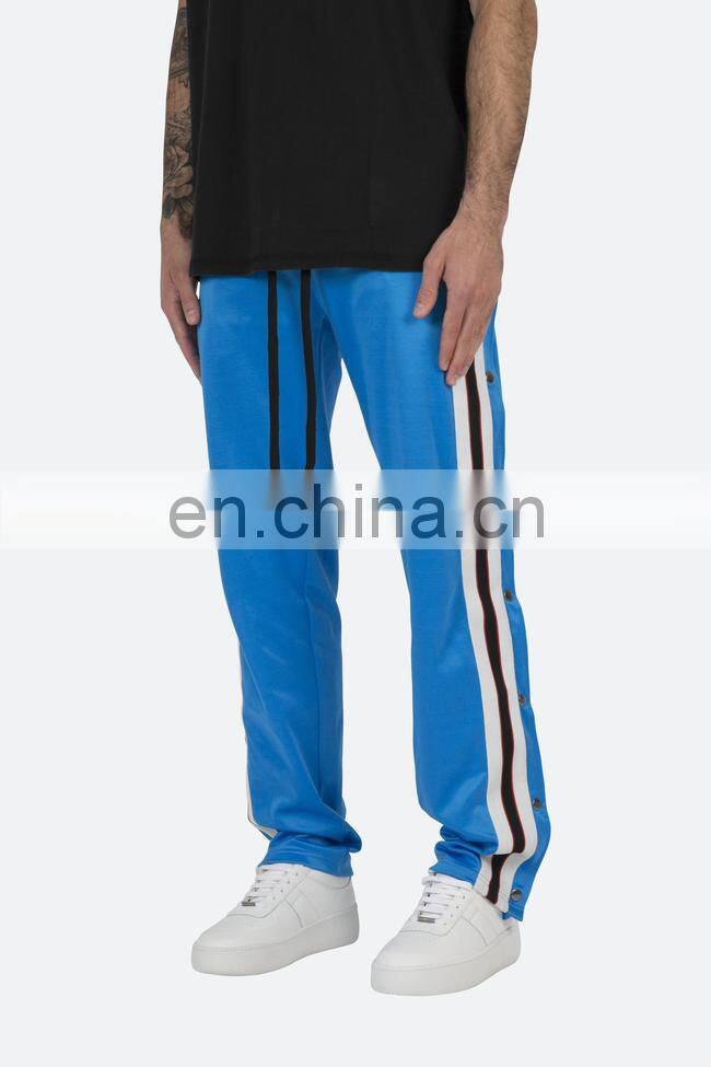 DiZNEW Navy Blue Black Orange Tearaway Track Pants For Men