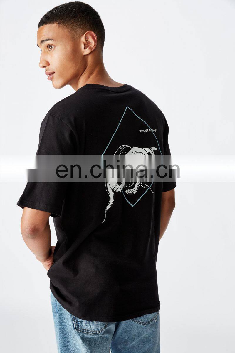 DiZNEW Custom Short Sleeve Black T- shirt