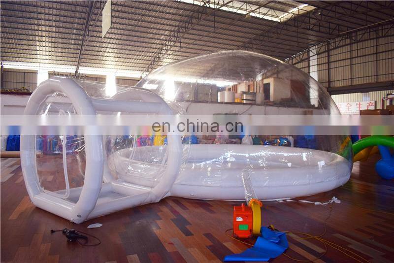 4m Outdoor Portable Clear PVC steel Pole Inflatable Bubble Camping Tent for sale