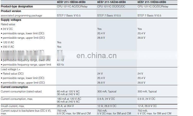 High performance SIEMENS PLC S7-1200 CPU 1212C