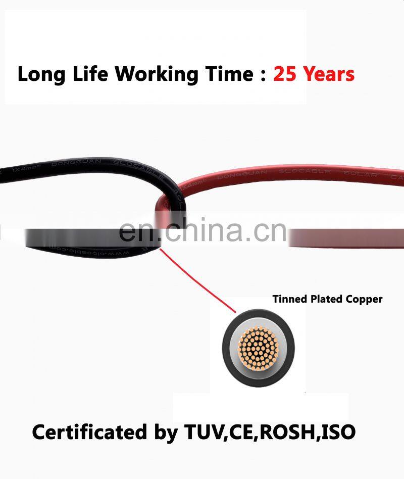Slocable TUV approved UV Resistance 1m Premade PV Power Cable with MC Wiring Harness solar panel extension cable