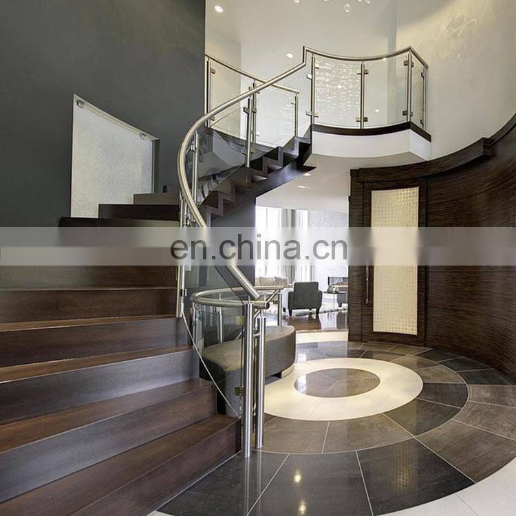 Modern Design Model Railing Removable Clear Tempered Glass Stair Stainless Steel Handrail