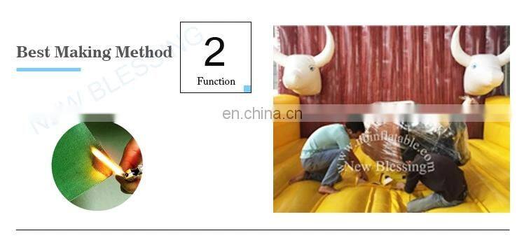 Outdoor Sport Games Mechanical Inflatable Rodeo Bull, Inflatable Bull Riding Machine