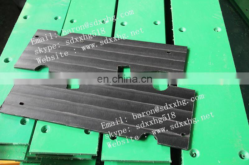 machined UHMWPE products, green color conveyor UHMWPE wear strip, wear resistant UHMWPE strip for conveyor