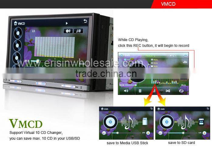 Erisin ES7051M 7" Win8 UI Auto Radio 2 Din Car Audio with GPS